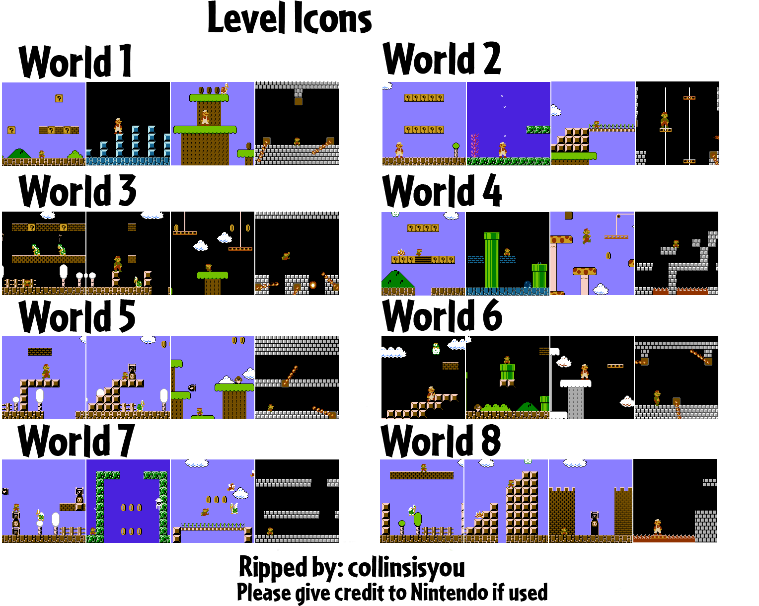 Super Mario Bros. 35 - Stage Icons