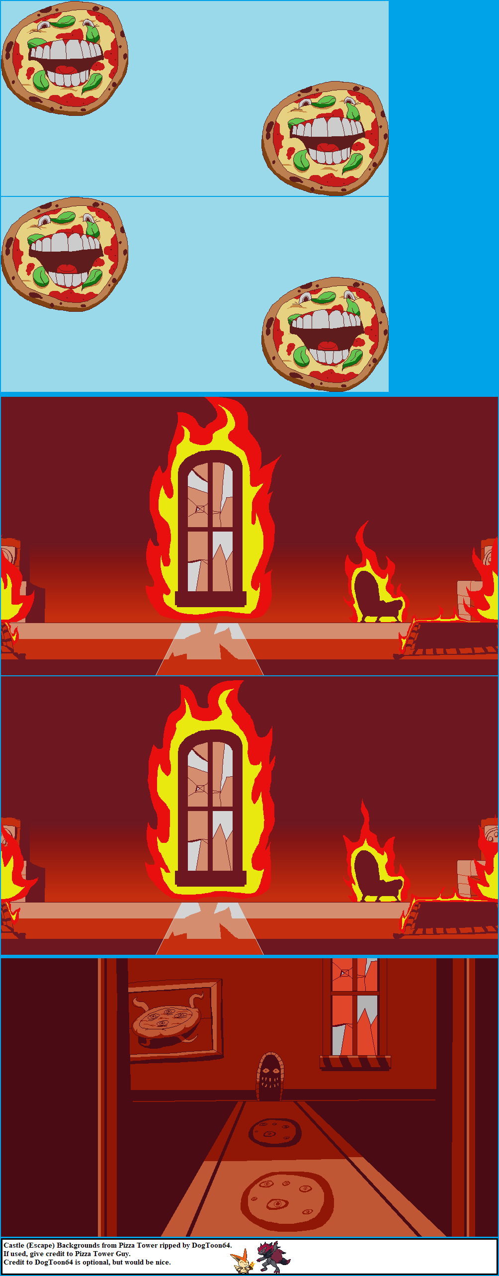 Pizza Tower - Mansion Escape Backgrounds