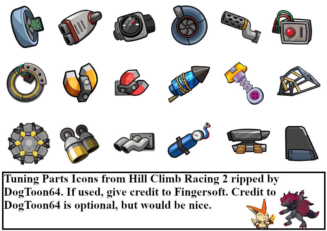 Hill Climb Racing 2 - Tuning Parts Icons