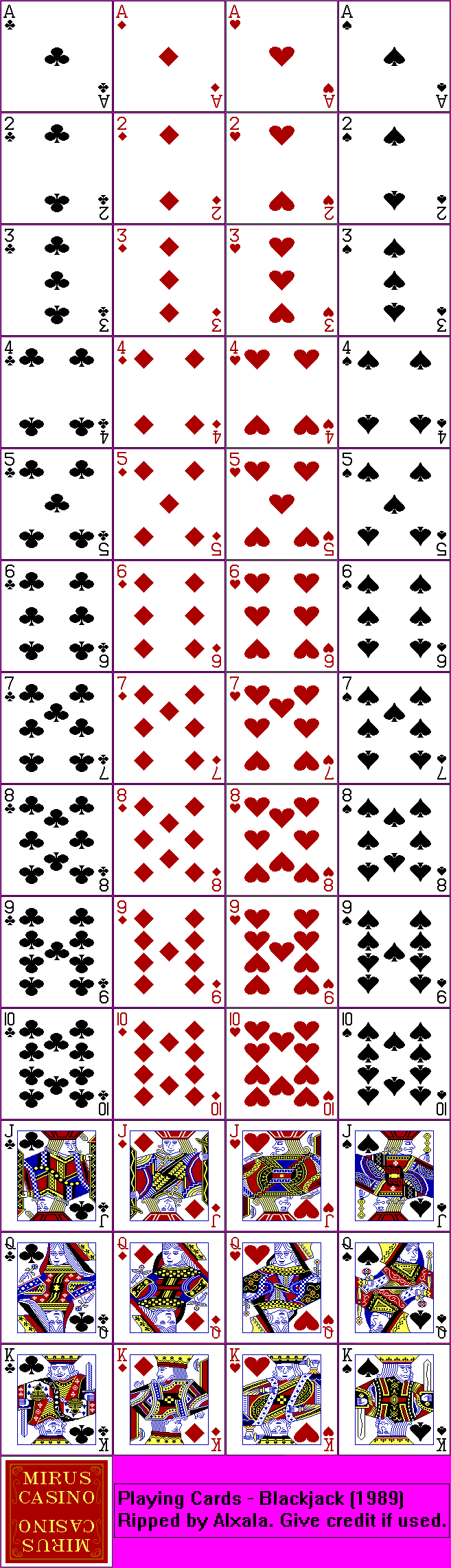 Blackjack (1989) - Playing Cards