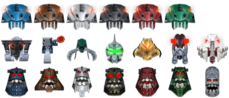 BIONICLE Heroes (PC) - Boss Portraits