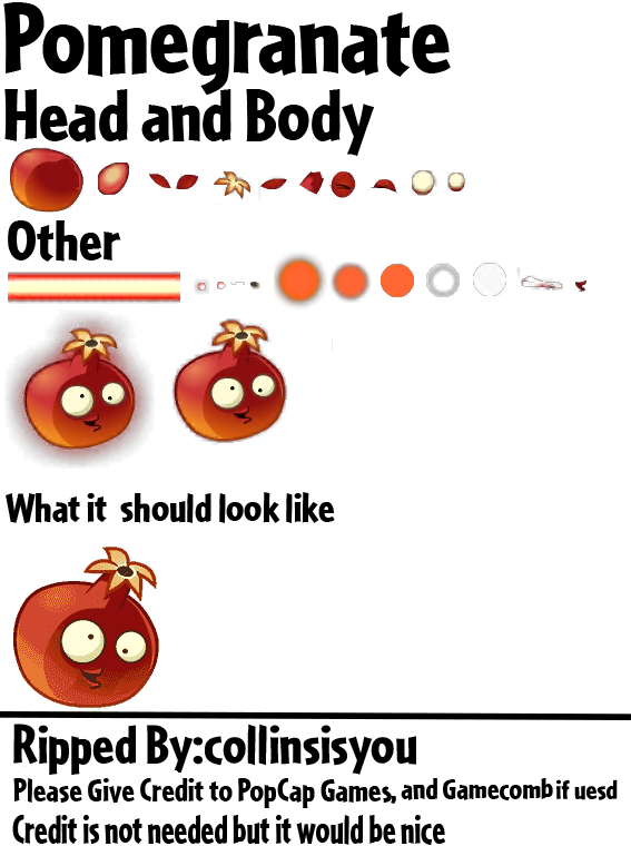 Plants vs. Zombies: All Stars - Pomegranate (Unused)