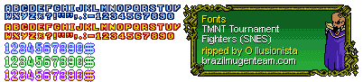 Teenage Mutant Ninja Turtles: Tournament Fighters - Fonts