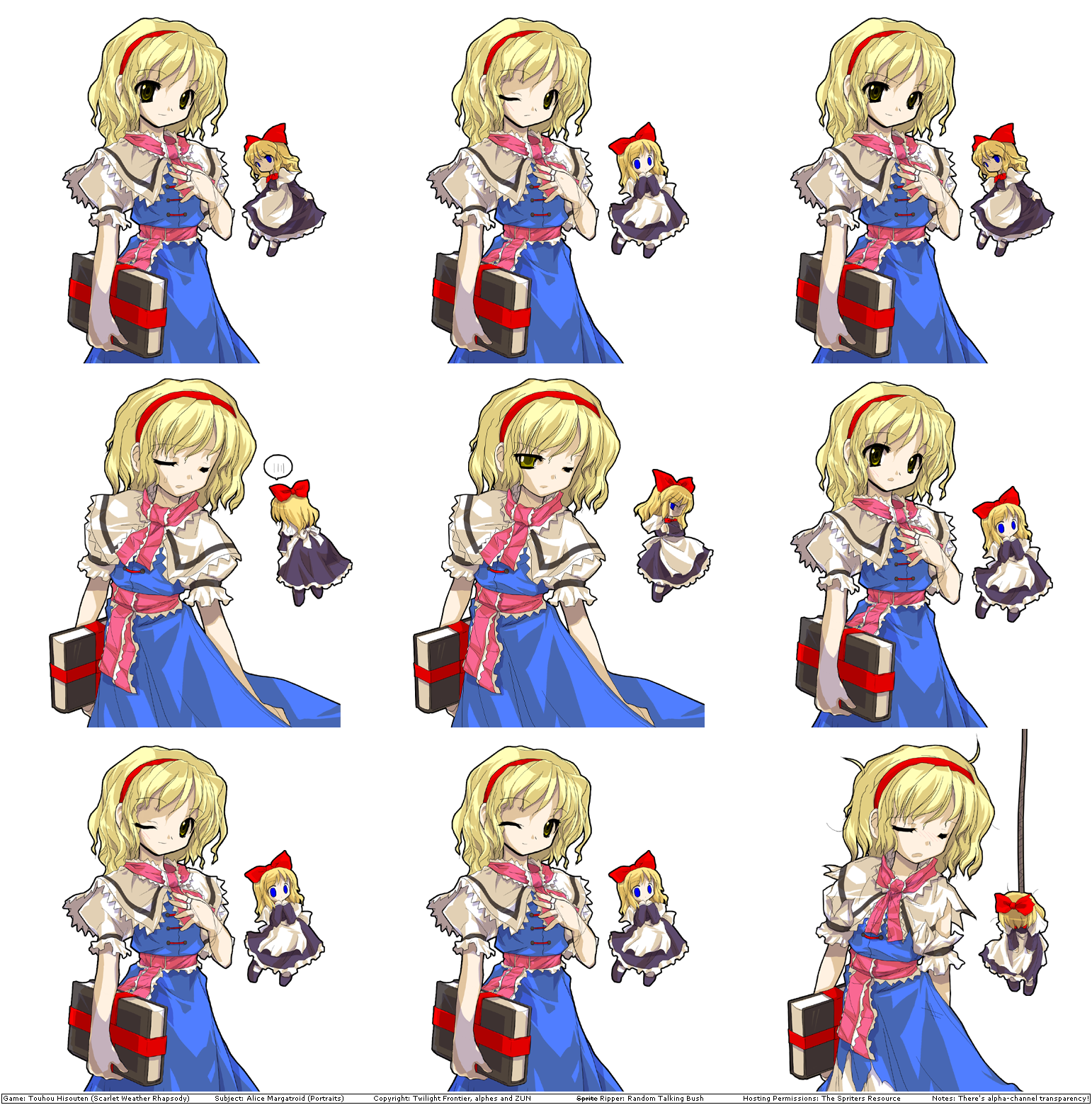 Touhou Hisouten (Scarlet Weather Rhapsody) - Alice Margatroid's Portraits