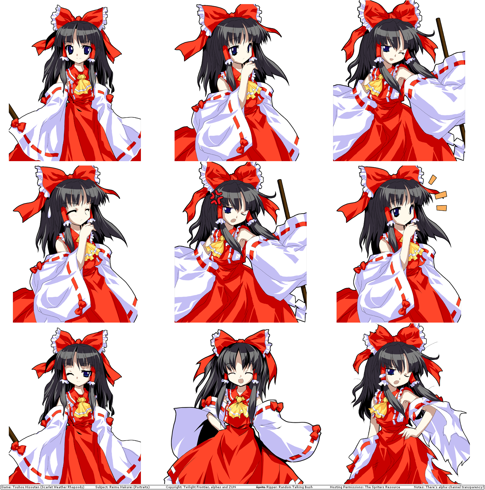 Reimu Hakurei's Portraits