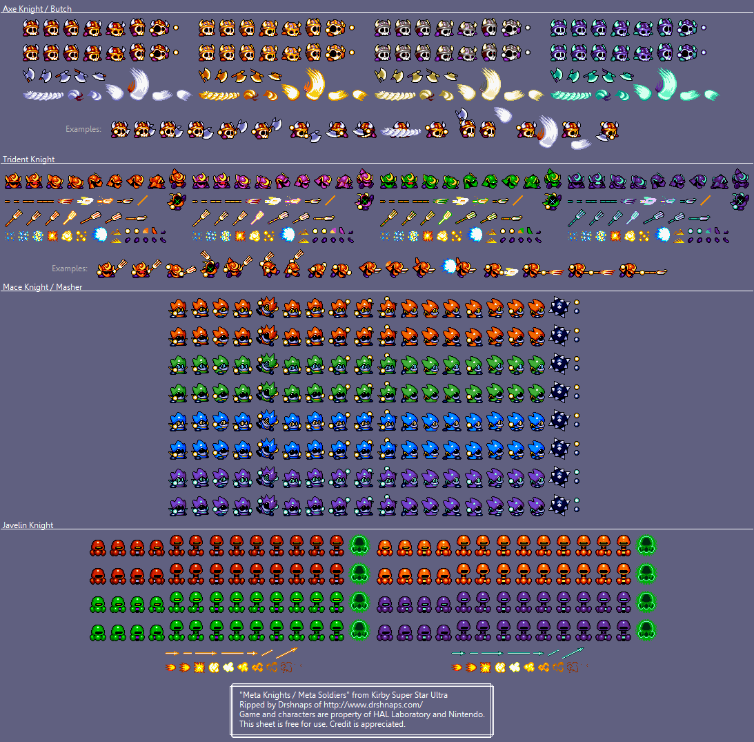 The Spriters Resource - Full Sheet View - Kirby Super Star Ultra - Meta