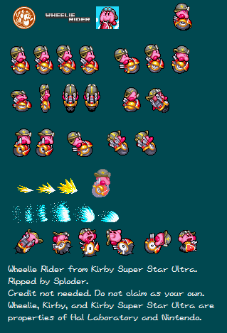 Kirby Super Star Ultra - Wheelie Rider