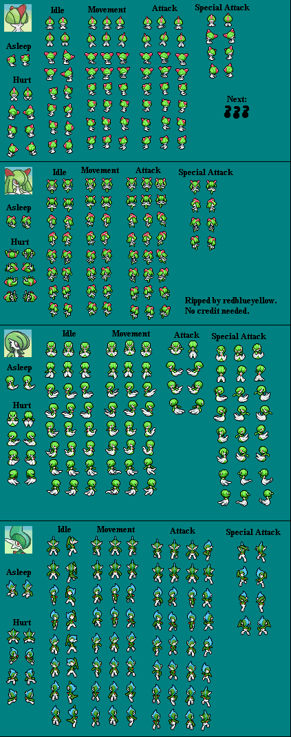 Pokémon Mystery Dungeon: Explorers of Time / Darkness - Ralts, Kirlia, Gardevoir & Gallade