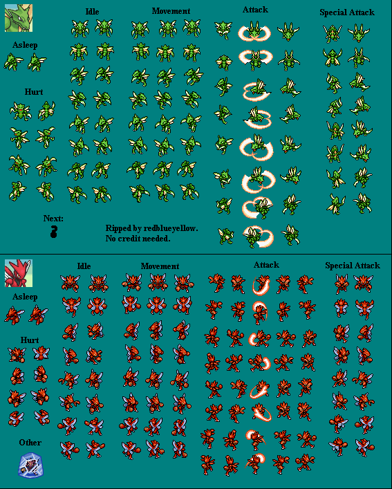 Pokémon Mystery Dungeon: Explorers of Time / Darkness - Scyther & Scizor