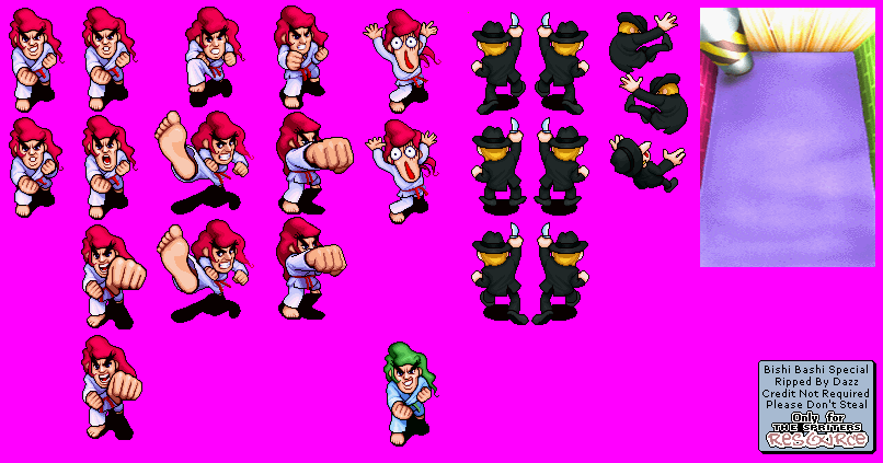 The Spriters Resource - Full Sheet View - Bishi Bashi Special (JPN) - Tie  Breaker