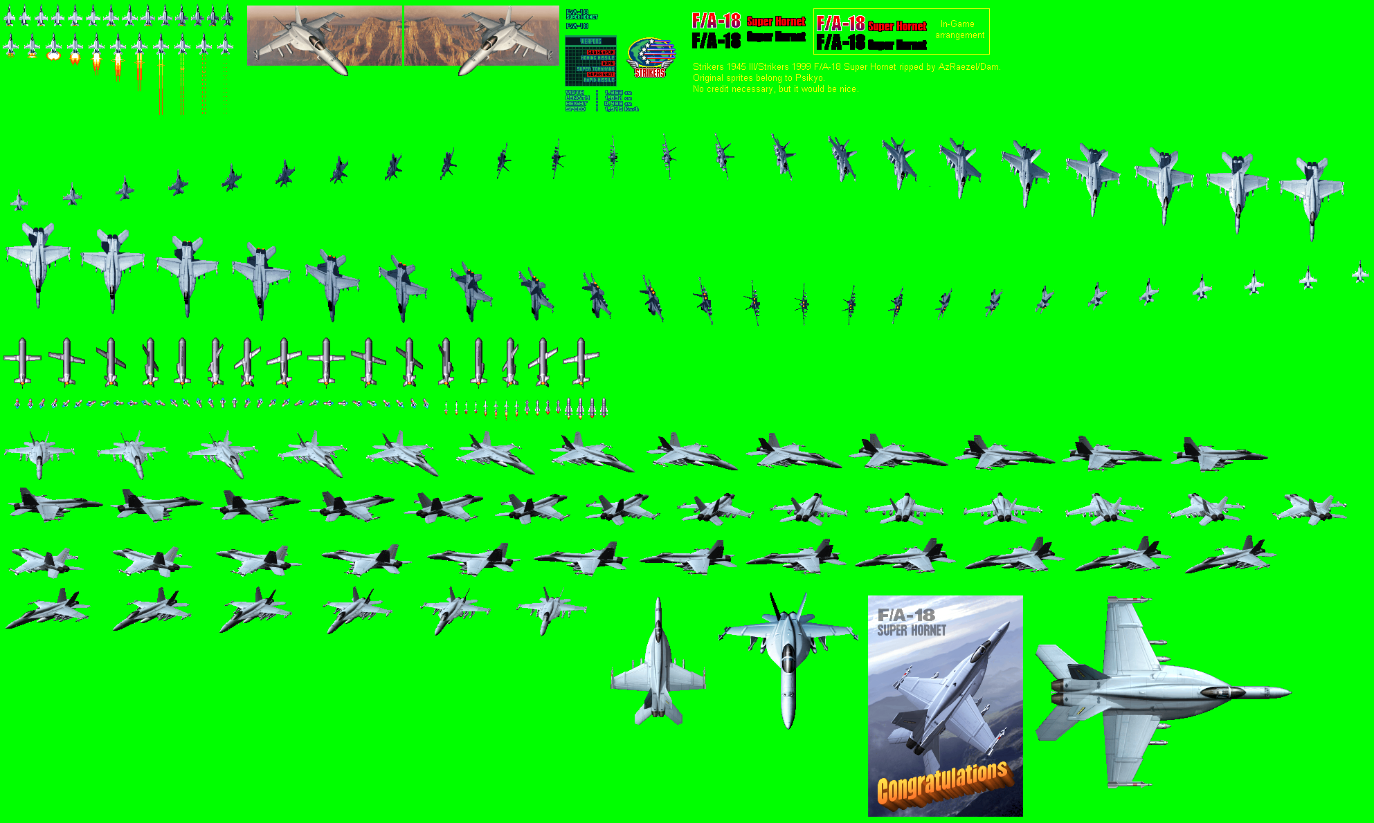 Strikers 1945 3 / Strikers 1999 - F/A-18 Super Hornet