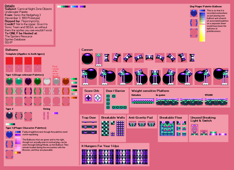 Carnival Night Zone Objects (Underwater)