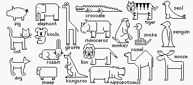 Mario Paint Animals Coloring Page (Expanded)