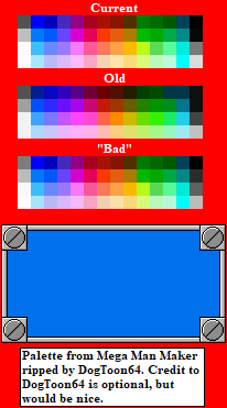 Mega Man Maker - Palette