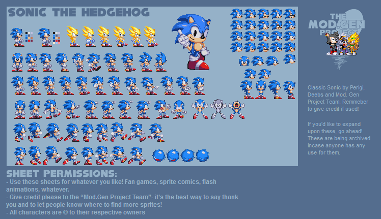 Sonic Project X Sprites