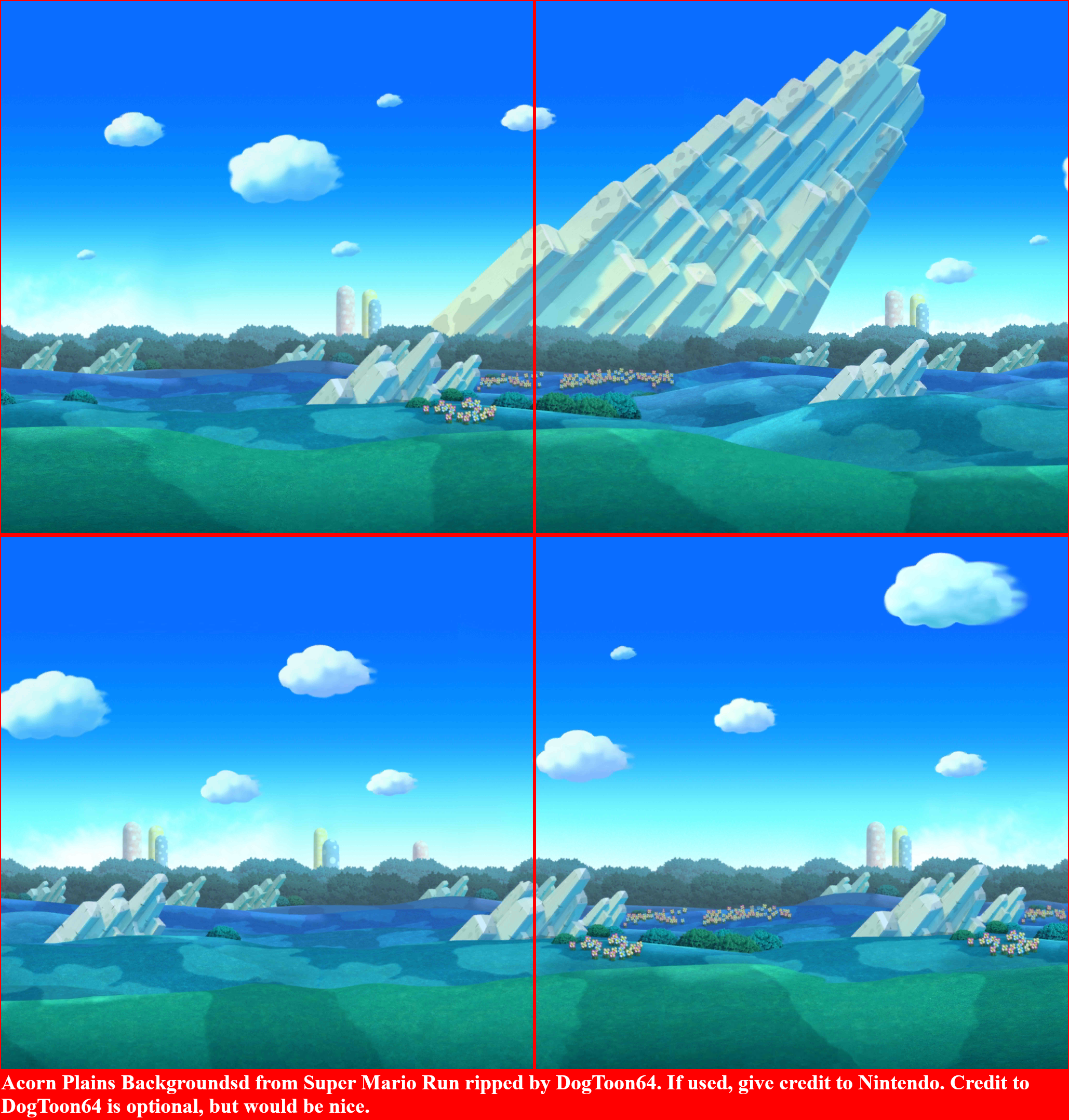 Super Mario Run - Acorn Plains Backgrounds