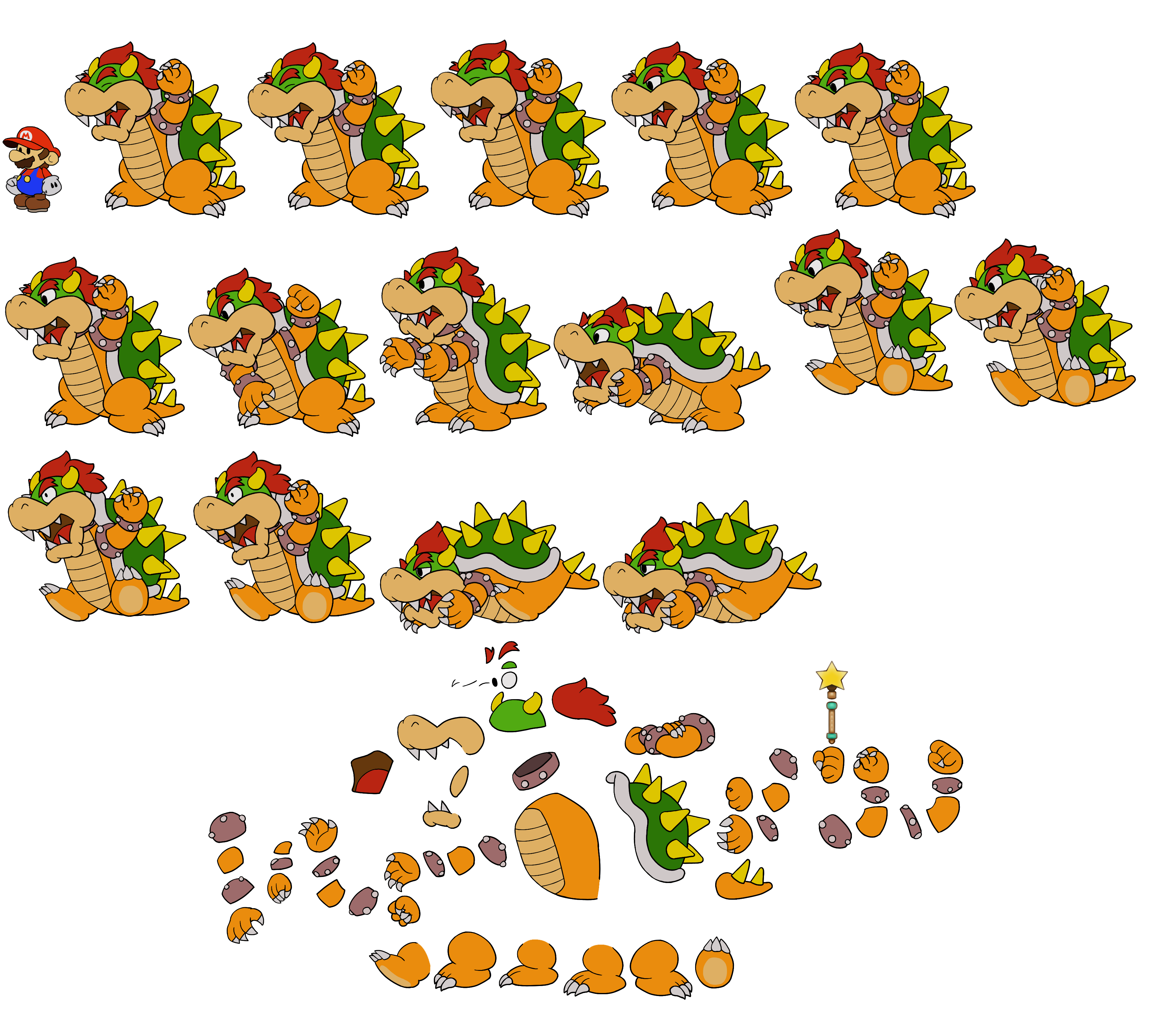 Paper Mario Customs - Bowser (Paper Mario 64) (Paper Mario-Style, 2 / 2)