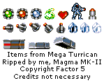 Mega Turrican - Items