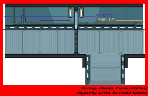 Among Us - The Skeld: Storage, Shield, Communications Hallway