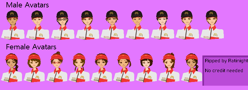 McDonald's eCrew Development Program (JPN) - Avatars