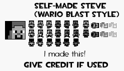 Minecraft Customs - Steve (Wario Blast-Style)