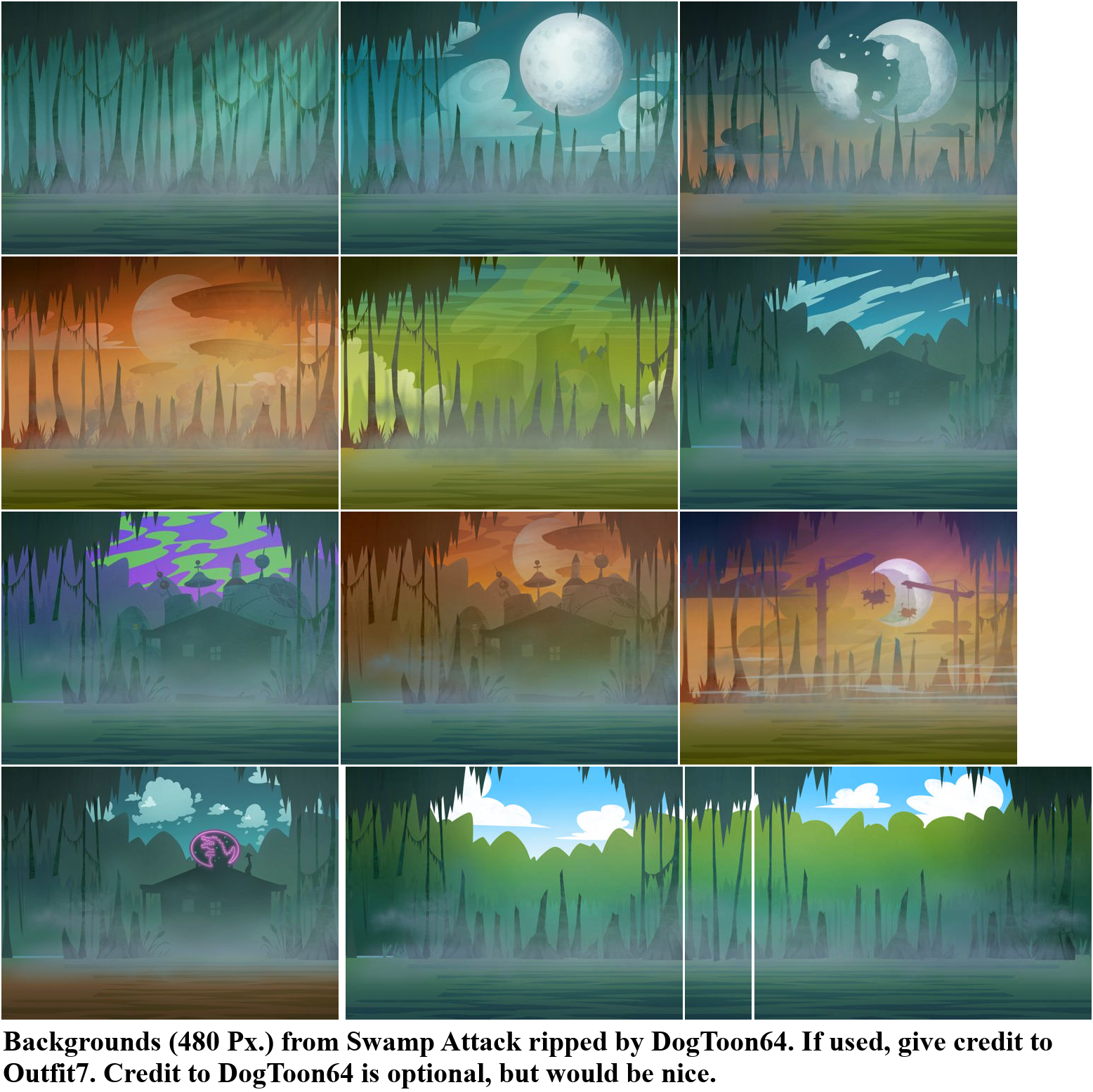 Swamp Attack - Backgrounds (480 Px.)