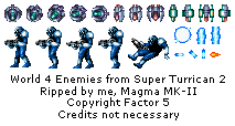 Super Turrican 2 - World 4 Enemies