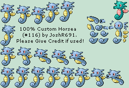 Pokémon Generation 1 Customs - #116 Horsea