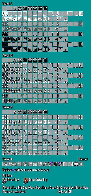 Dig Dug - Tilesets