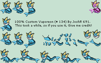 Pokémon Generation 1 Customs - #134 Vaporeon