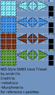 NES SMB3 Cave Tileset (SNES-Style)