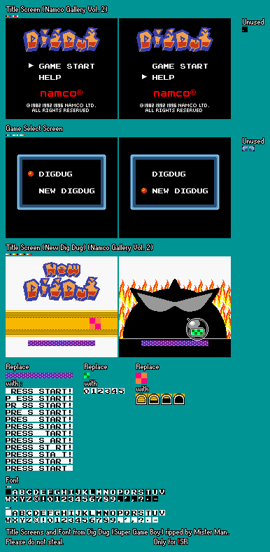 Title Screens and Font (Super Game Boy)