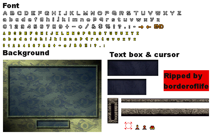 Yu-Gi-Oh! Forbidden Memories - Name Input Screen & Font