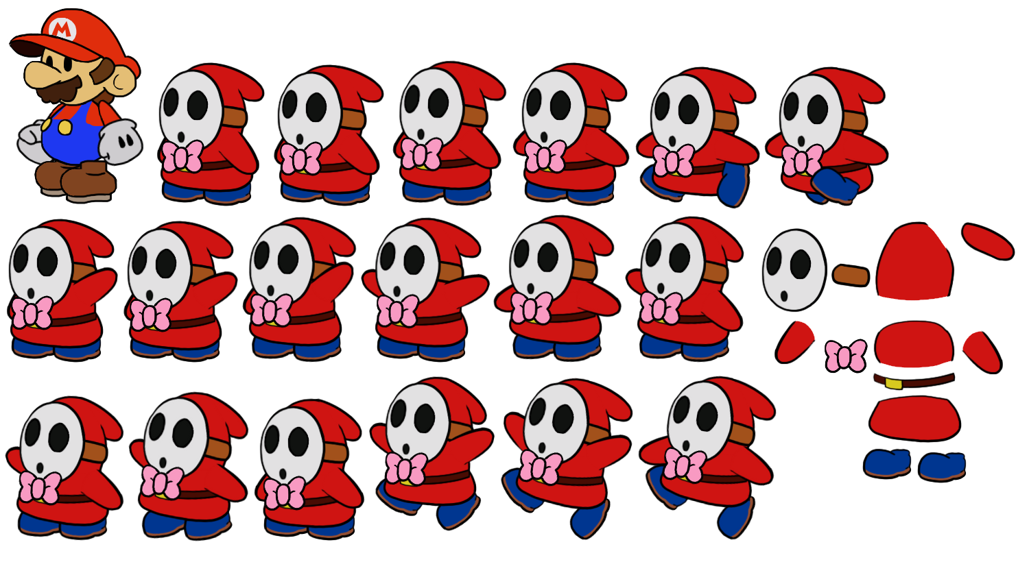 Emcee Shy Guy (Paper Mario-Style, Modern)