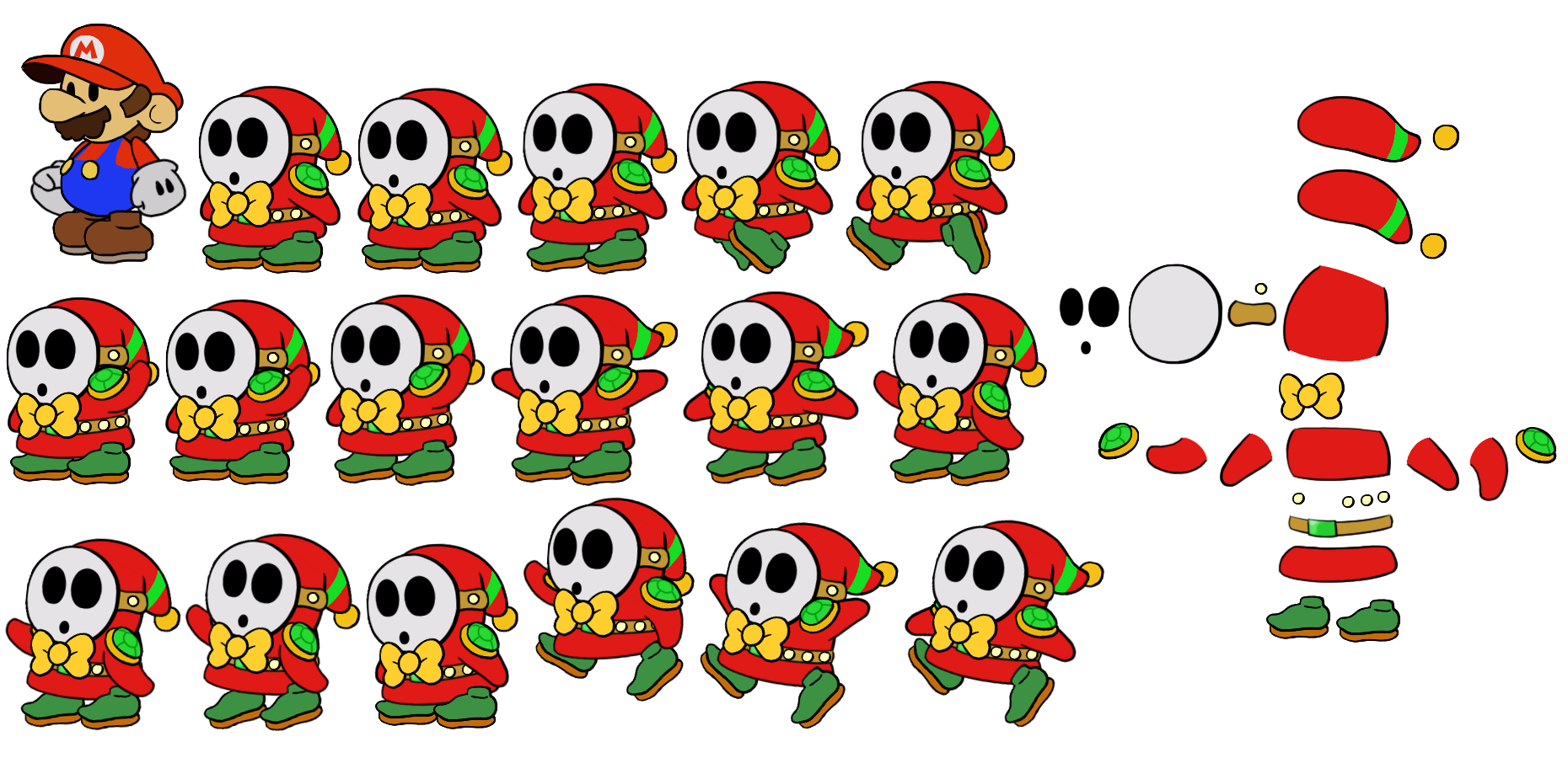 Emcee Shy Guy (Paper Mario-Style, Classic)