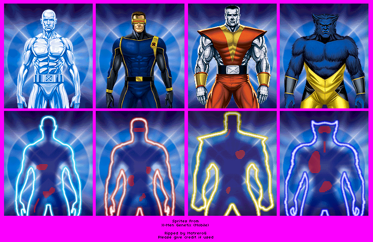 X-Men Genetix - Body Maps
