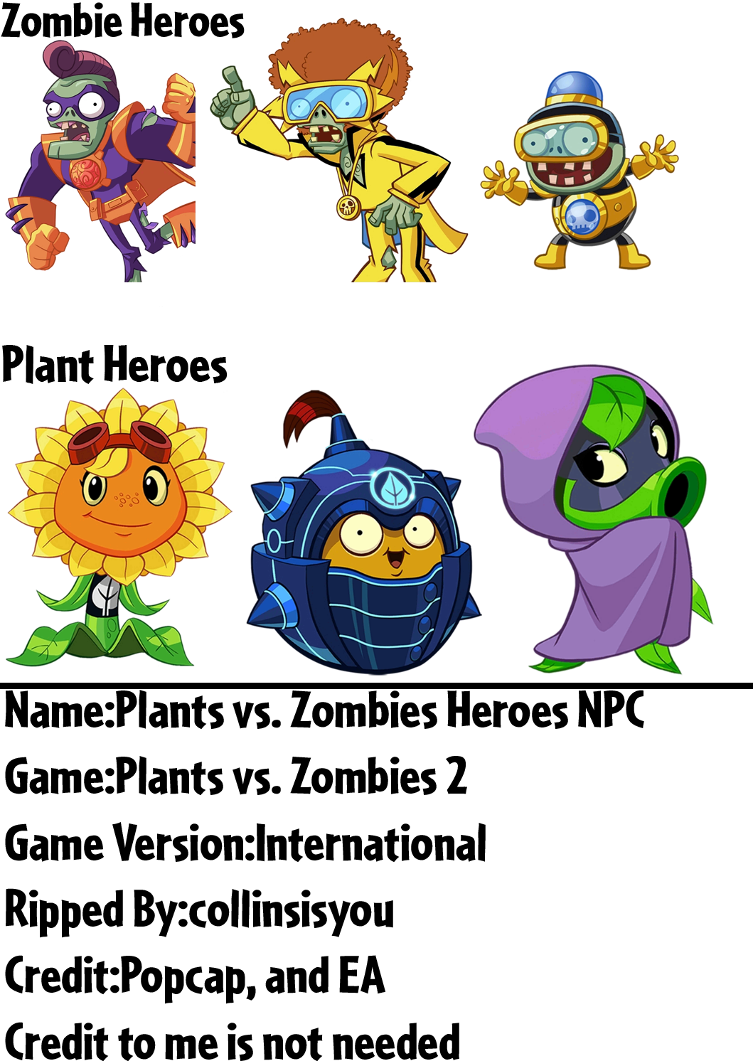 Plants Vs.Zombies Sprite Sheet