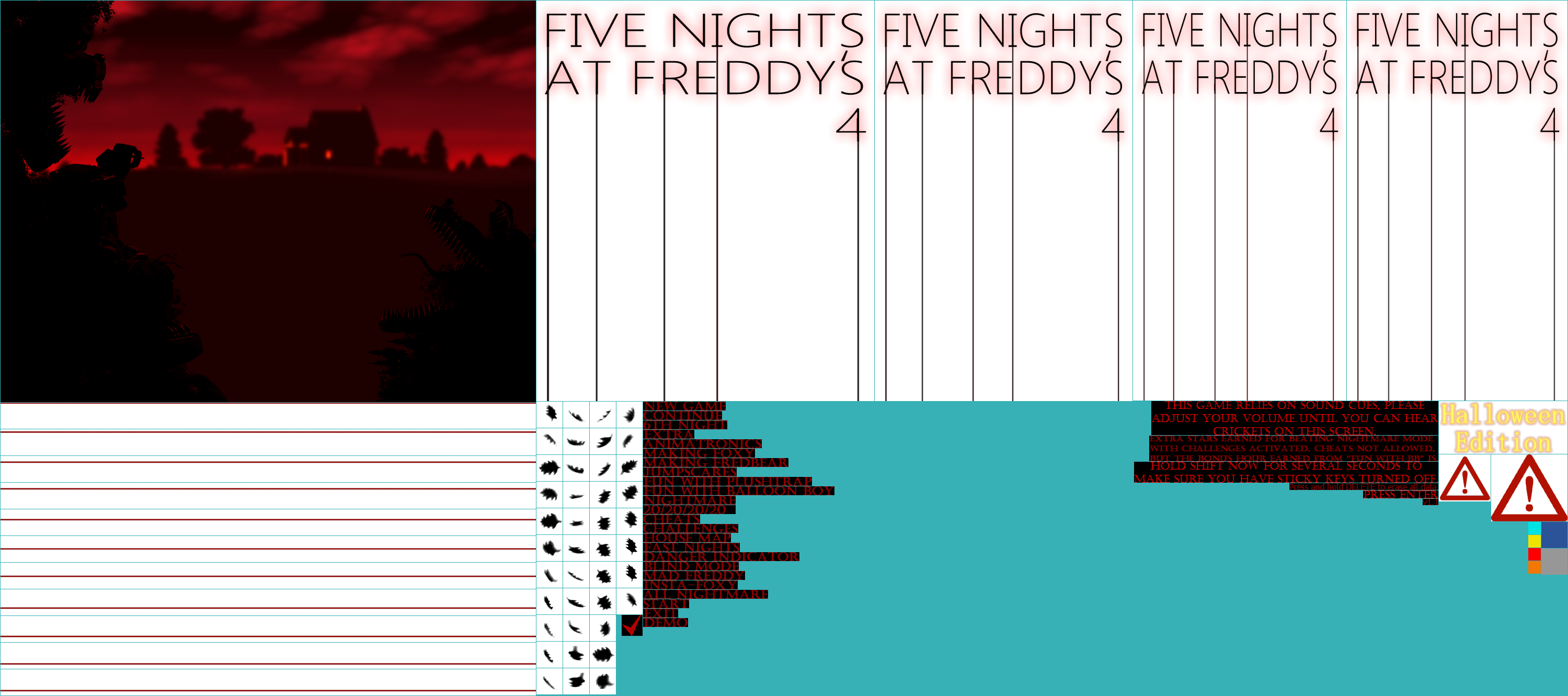 Five Nights at Freddy's 4 - Title Screen