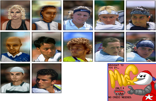 All Star Tennis '99 - Player Icons