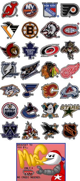 NHL Blades of Steel '99 - Team Logos