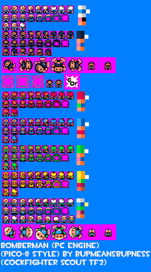 Bomberman Customs - Bomberman (PC-Engine, PICO-8-Style)