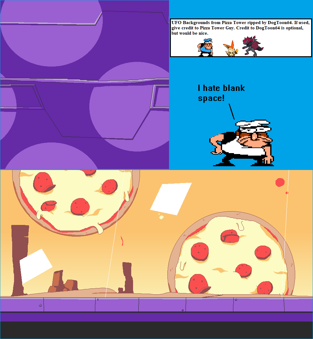 Pizza Tower - Oregano Desert UFO Backgrounds