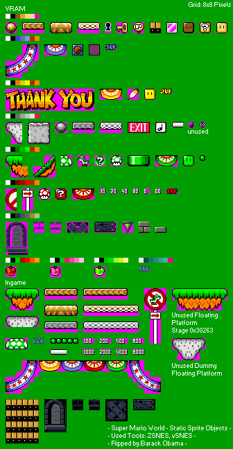 Super Mario World - Objects (Static)