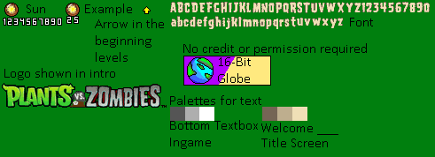 Plants vs. Zombies - HUD and Fonts