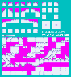 Super Mario World - Cloud Tileset