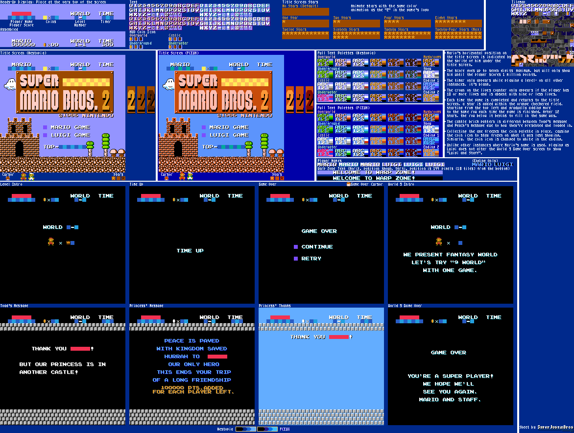 Title Screen, HUD and Miscellaneous