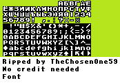 Mario 3: Around the World (Bootleg) - Font