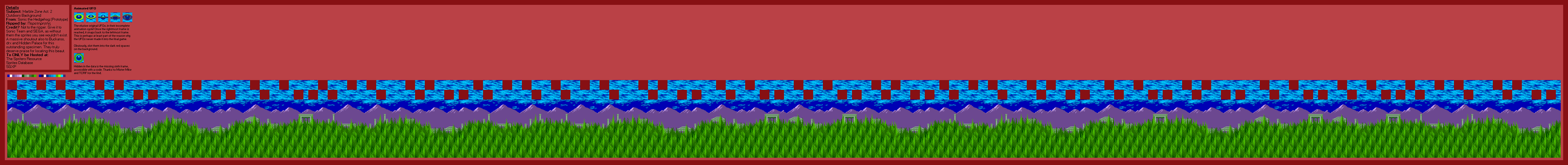 Sonic the Hedgehog (Prototype) - Marble Zone Act. 2 (Outdoors)