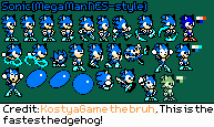 Sonic the Hedgehog Customs - Sonic (Mega Man NES-Style)