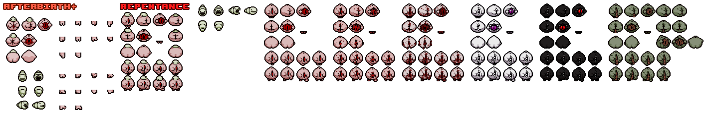 Chubber, Vis, Double Vis, Scarred Double Vis, Vis Versa and Evis